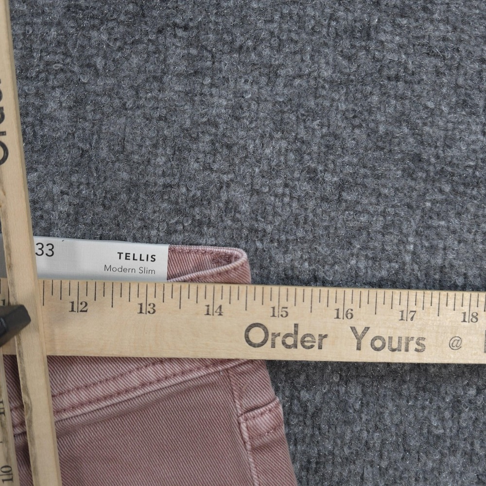 AG Jeans Mens 29x33 Pink Wild Rose Denim Tellis Modern Slim Stretch Casual NEW - Picture 9 of 15